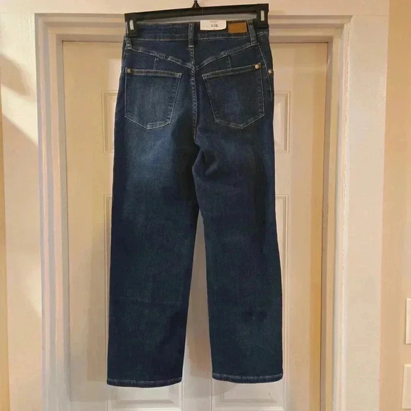 NWT Judy Blue Womens High Waisted Relaxed Straight Leg Jeans Dark Blue Size 26 - Picture 6 of 10